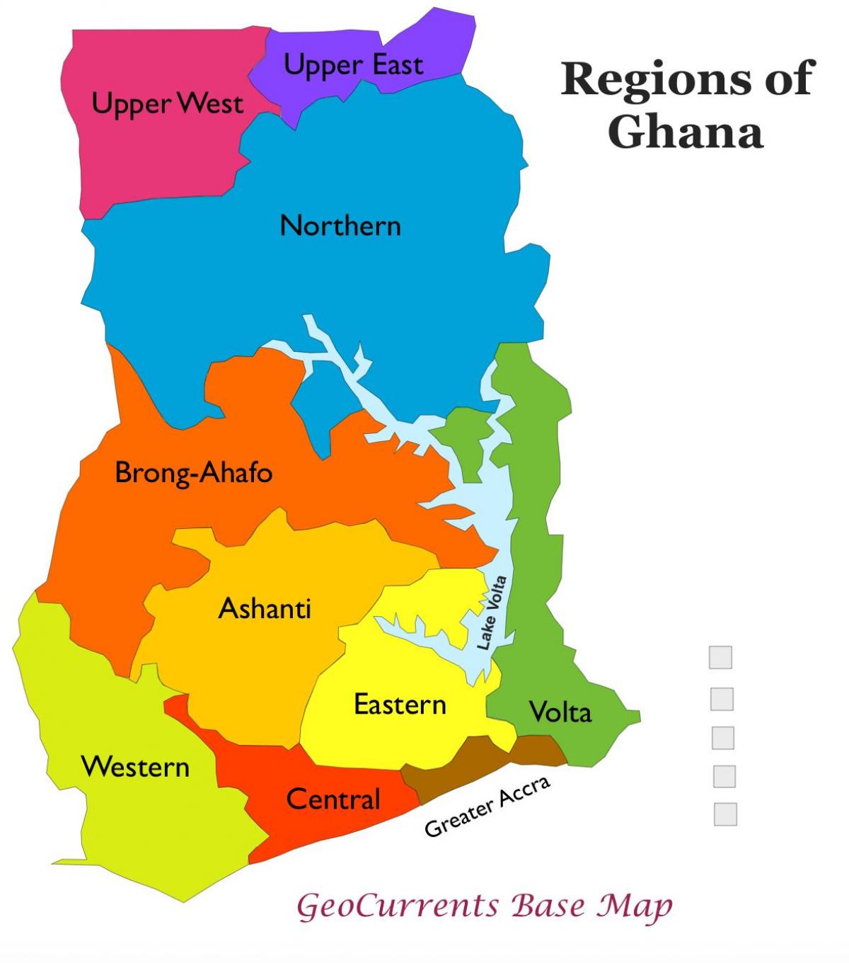 图加纳表示区域