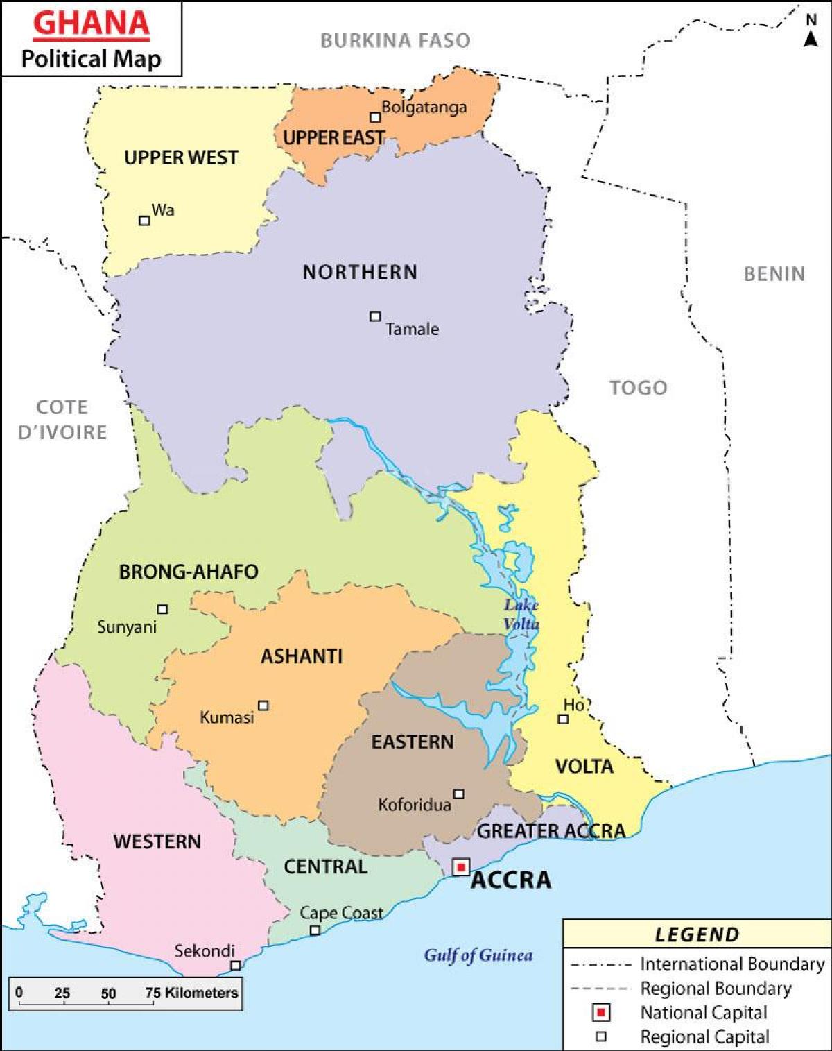 地图的政治加纳
